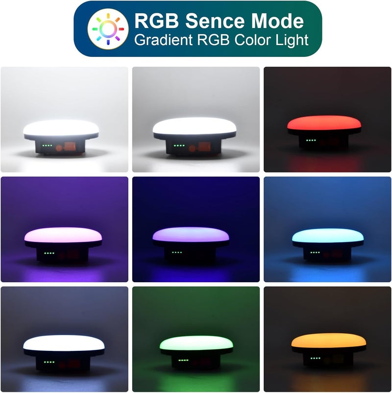 iodoo 10000mAh 3000LM Rechargeable RGB Camping Light Flashlight Portable LED Camping Lantern Rechargeable Light 30W with Magnet , Tent Light Power Failure Emergency Survival Kits(30W(RGB)) - Image 2